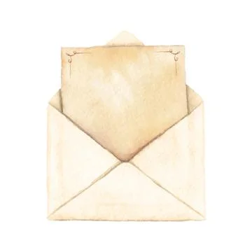 Envelope with a letter Stock Illustration