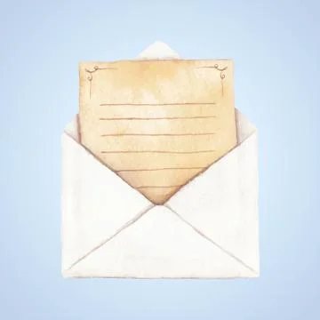 Envelope with a letter Stock Illustration