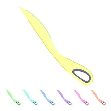 Envelope letter opener vector cartoon graphic Stock Illustration