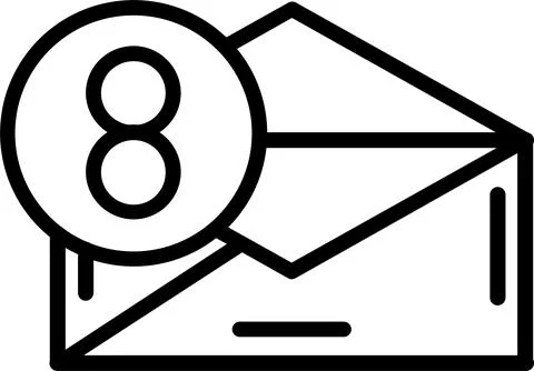 Envelope Line Icon Design Stock Illustration