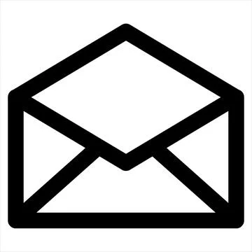 Envelope line icon vector illustration isolated on white background Stock Illustration