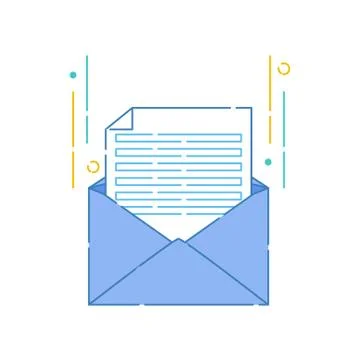 Envelope linear icon Stock Illustration
