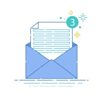 Envelope linear icon Stock Illustration