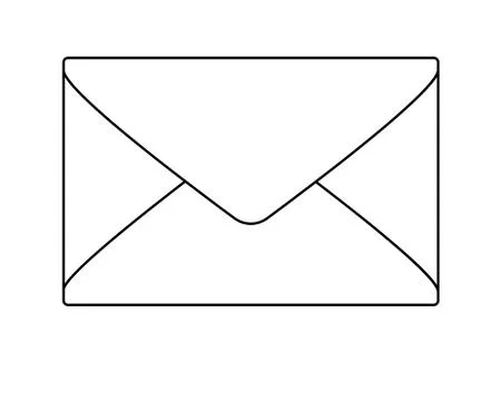 The envelope. Linear vector illustration for coloring - envelope. Outline. Stock Illustration
