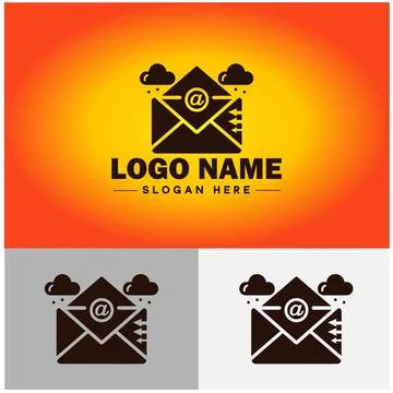 Envelope logo icon mail email letter mailbox contact form notification chec.. Stock Illustration