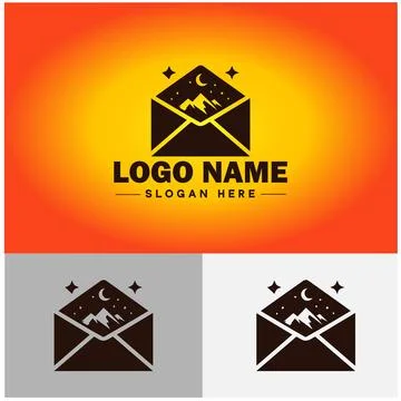 Envelope logo icon mail email letter mailbox contact form notification chec.. Illustrazione stock