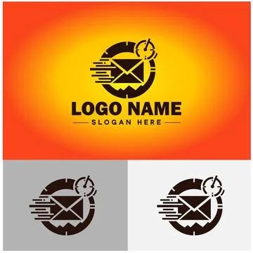 Envelope logo icon mail email letter mailbox contact form notification chec.. Stock Illustration