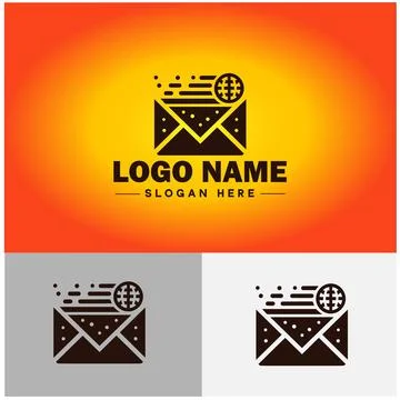 Envelope logo icon mail email letter mailbox contact form notification chec.. Stock Illustration