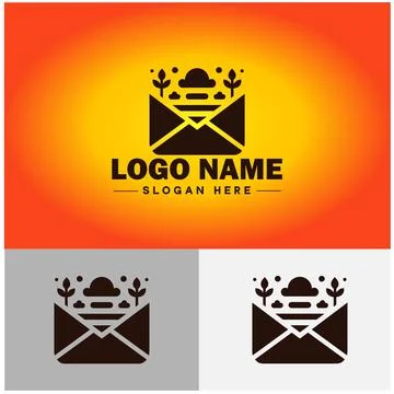 Envelope logo icon mail email letter mailbox contact form notification chec.. Illustrazione stock