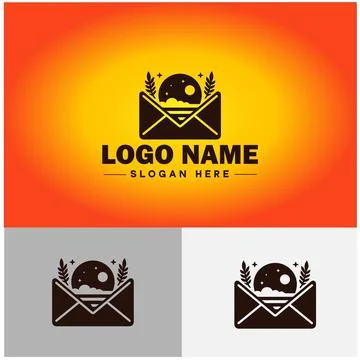 Envelope logo icon mail email letter mailbox contact form notification chec.. Illustrazione stock