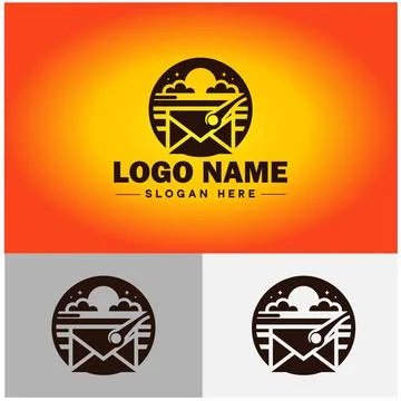 Envelope logo icon mail email letter mailbox contact form notification chec.. 스톡 일러스트