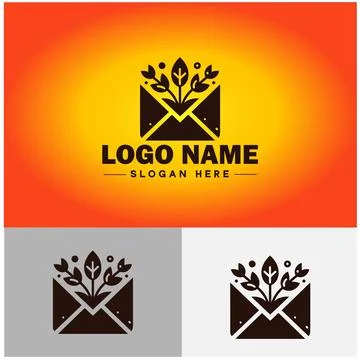 Envelope logo icon mail email letter mailbox contact form notification chec.. Stock Illustration