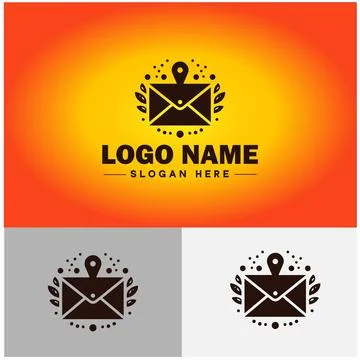 Envelope logo icon mail email letter mailbox contact form notification chec.. Illustrazione stock