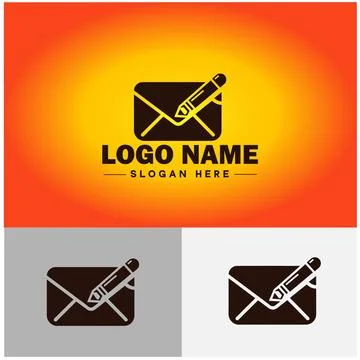Envelope logo icon mail email letter mailbox contact form notification chec.. Illustrazione stock