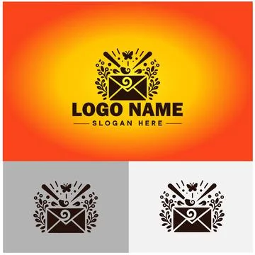 Envelope logo icon mail email letter mailbox contact form notification chec.. Illustrazione stock