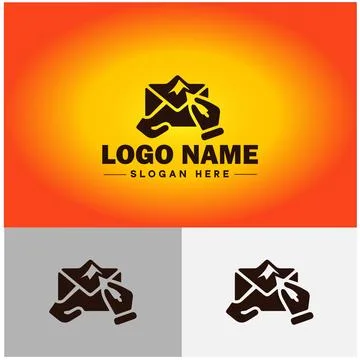 Envelope logo icon mail email letter mailbox contact form notification chec.. Illustrazione stock