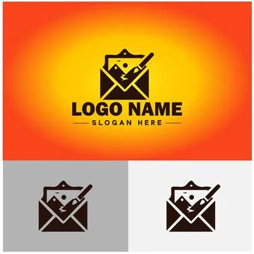 Envelope logo icon mail email letter mailbox contact form notification chec.. イラスト素材