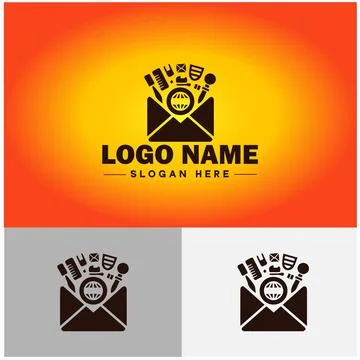 Envelope logo icon mail email letter mailbox contact form notification chec.. 스톡 일러스트