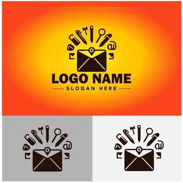 Envelope logo icon mail email letter mailbox contact form notification chec.. イラスト素材