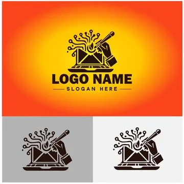 Envelope logo icon mail email letter mailbox contact form notification chec.. Illustrazione stock