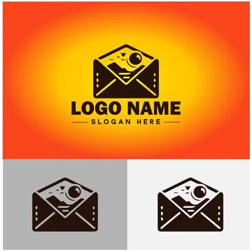 Envelope logo icon mail email letter mailbox contact form notification chec.. Illustrazione stock