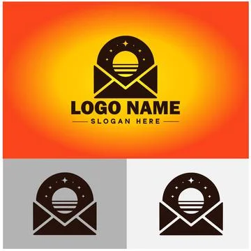 Envelope logo icon mail email letter mailbox contact form notification chec.. 스톡 일러스트