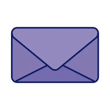 Envelope mail communication closed isolated icon Stock Illustration