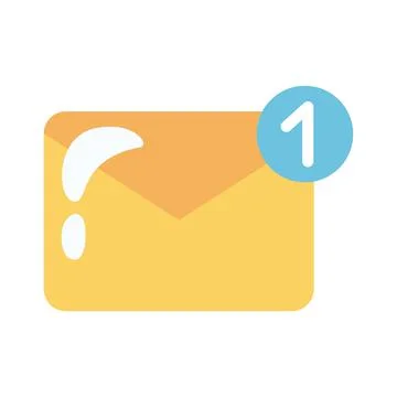 Envelope mail with counter Stock Illustration