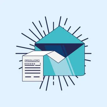 Envelope mail data security Stock Illustration