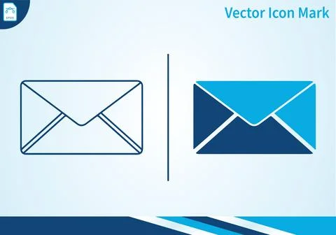Envelope mail icon set for email and message communication. Stock-Illustration