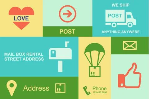 Envelope Mail icon, vector illustration. Flat design style Stock Illustration