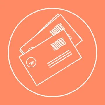 Envelope Mail icon, vector illustration. Flat design style 스톡 일러스트