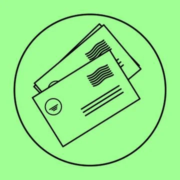 Envelope Mail icon, vector illustration. Flat design style Stock-Illustration
