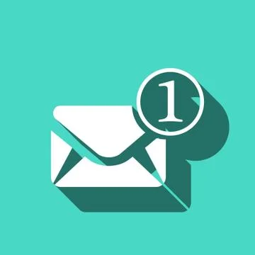 Envelope Mail icon, vector illustration. Flat design style Stock Illustration