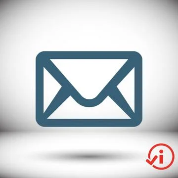 Envelope Mail icon, vector illustration. Flat design style Stock Illustration