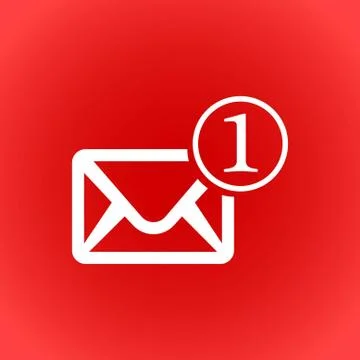 Envelope Mail icon, vector illustration. Flat design style Ilustração Stock