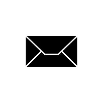 Envelope Mail icon, vector illustration. black on white background Stock Illustration