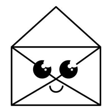 Envelope mail kawaii character Stock-Illustration