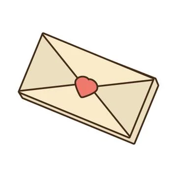 Envelope mail message love Illustrazione stock