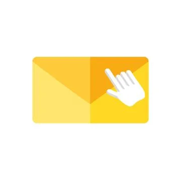 Envelope mail with mouse pointer Stockillustratie