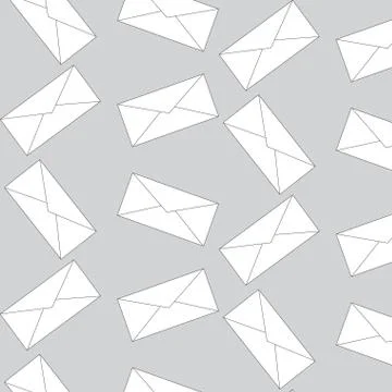 Envelope mail pattern seamless Stock Illustration