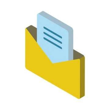 Envelope mail send isolated icon Stock Illustration