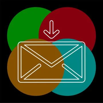 Envelope mail vector icon Stock Illustration