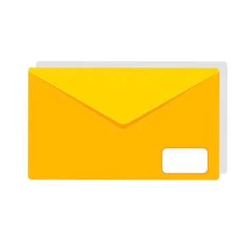 Envelope mail on white background. Vector illustration in trendy flat style. ESP Stock Illustration