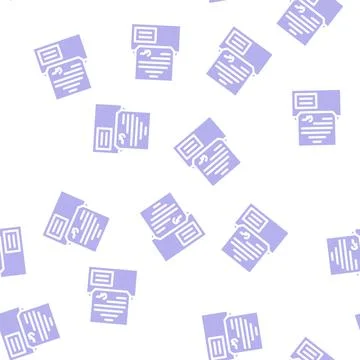 Envelope with message glyph vector seamless pattern Stock Illustration