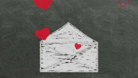 Envelope, message, hearts Stock Footage 150799893