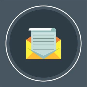 Envelope. message icon, envelope illustration Stock Illustration