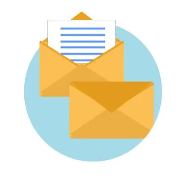 Envelope message Illustrazione stock