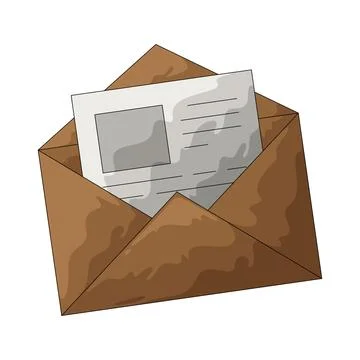 Envelope message illustration Illustrazione stock