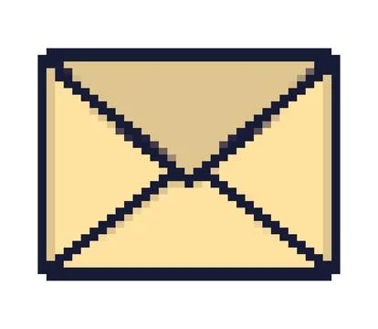 Envelope message pixel art Ilustração Stock